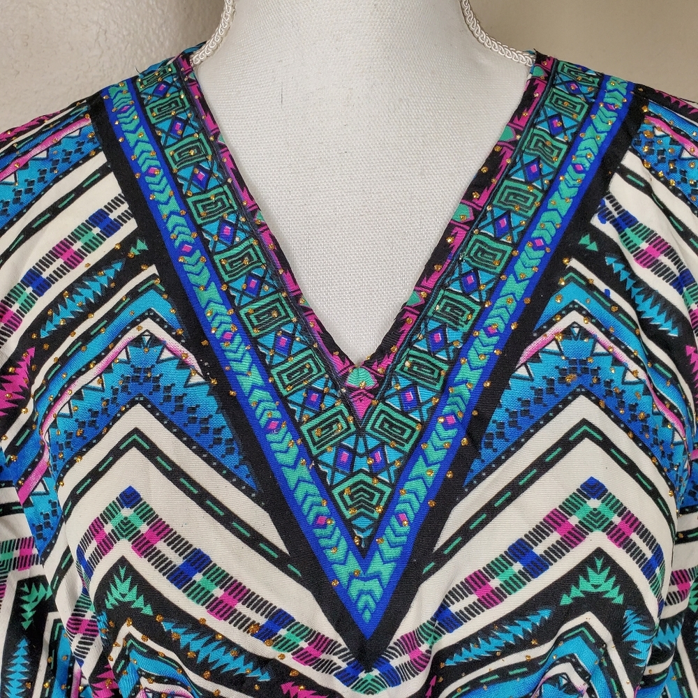 Riveria Sun Caftan/Cover Up One Sz. - Picture 2 of 10